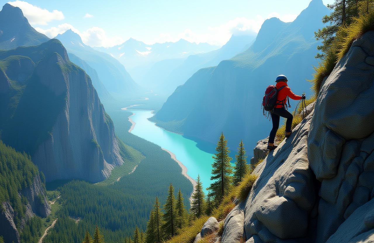 Turismo de aventura con senderismo, escalada y exploración de parques naturales